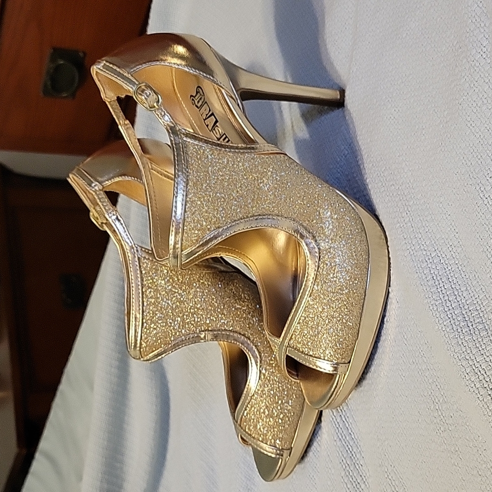 Gold stilettos